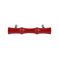 Cherry Red Bamboo-Style Turned Wood Bar Pull – Painted Cabinet Handle