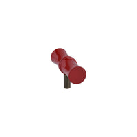 Cherry Red Bamboo-Style Turned Wood Cabinet Knob – Painted Drawer Knob