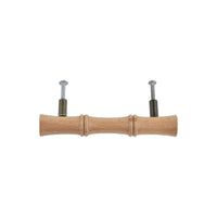 Bamboo-style turned wood bar handle in natural beech