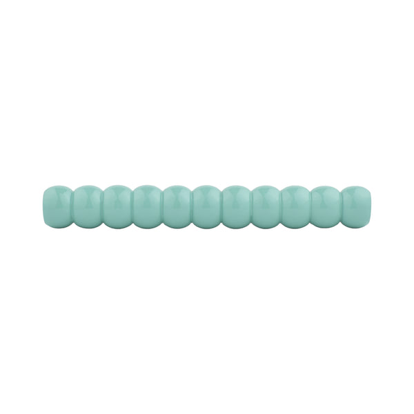 Turquoise Beaded Turned Wood Bar Pull – Compact Painted Cabinet Handle