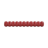 Cherry red beaded turned wood bar pull, side view