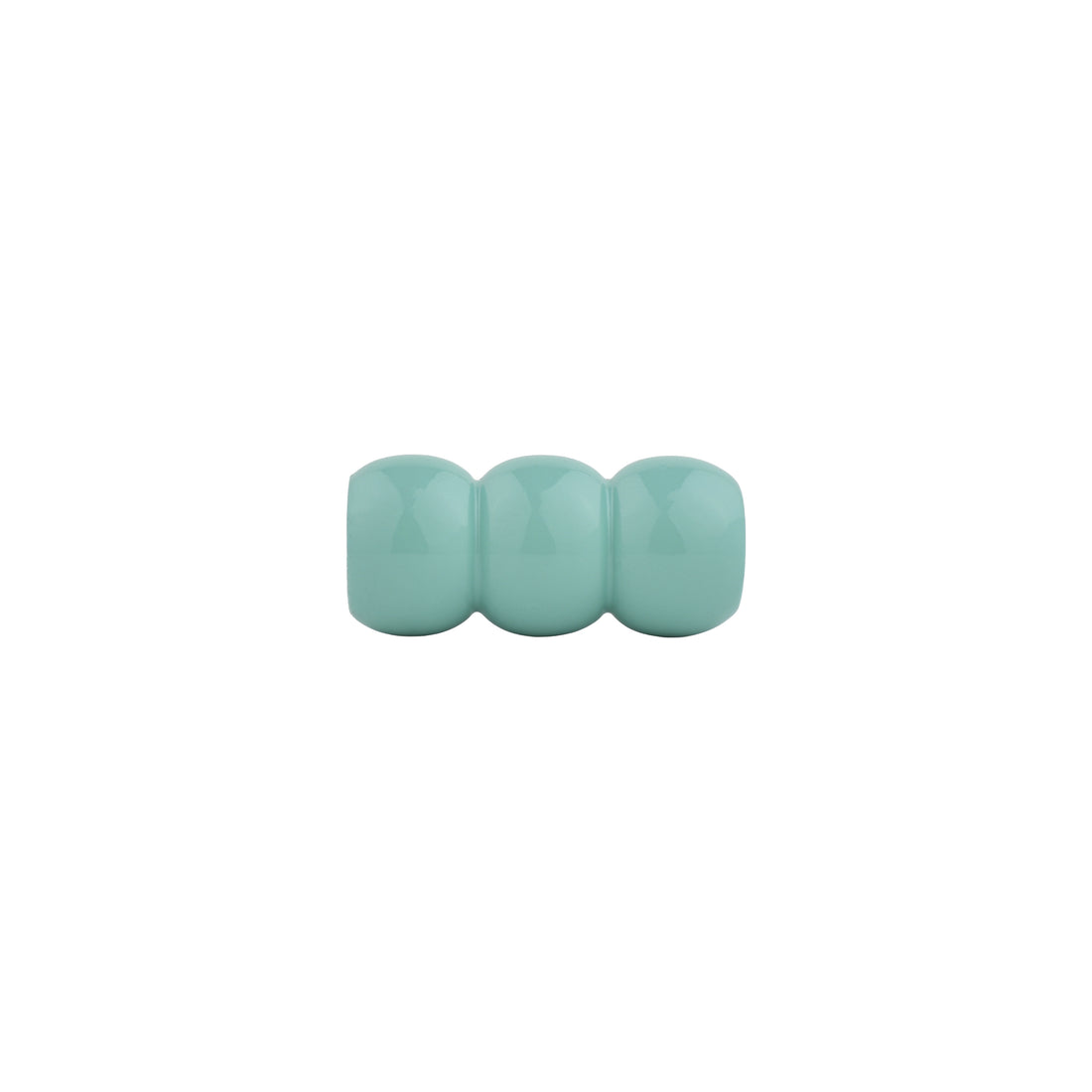 Mint Green Beaded Turned Wood Cabinet Knob – Painted Drawer Knob