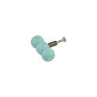 Mint green beaded knob with mounting bolt