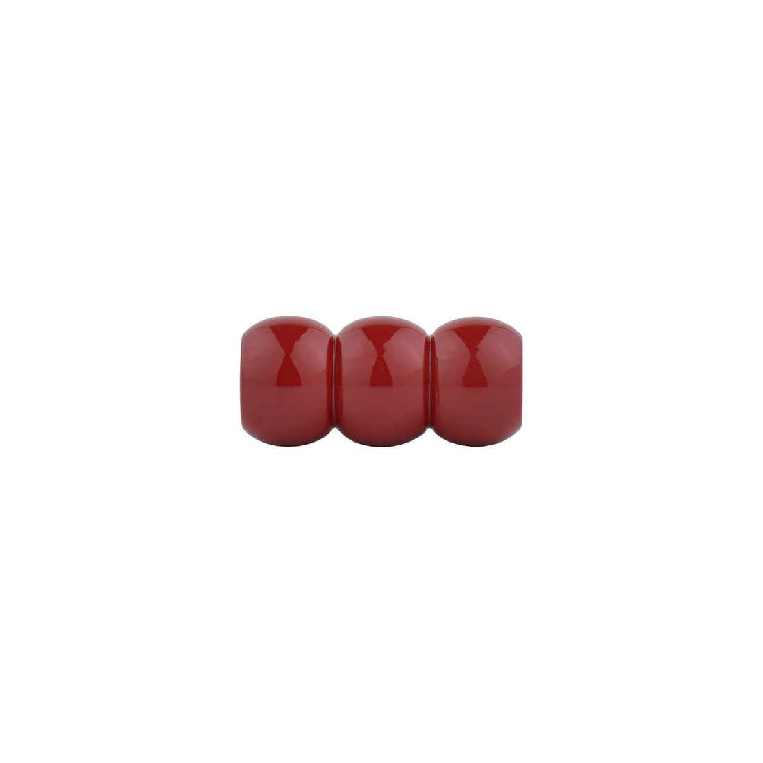 Cherry Red Beaded Turned Wood Cabinet Knob – Painted Drawer Knob