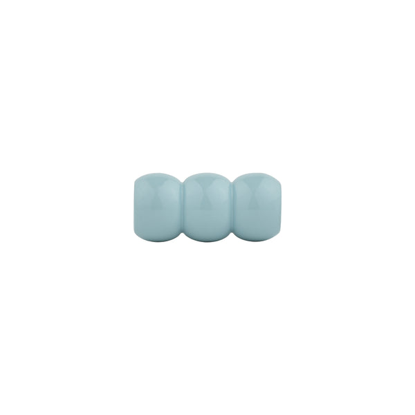 Powder Blue Beaded Turned Wood Cabinet Knob – Painted Drawer Knob