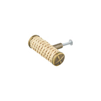 Woven rattan cane knob angled