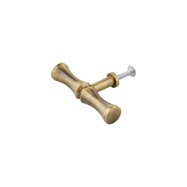 Antique Brass Bamboo-Style Cabinet Knob – Drawer Knob