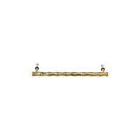 Antique Brass Bamboo-Style Bar Pull – Compact Cabinet Handle