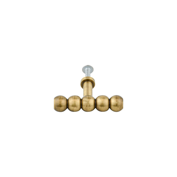 Antique Brass Beaded Cabinet Knob – Drawer Knob