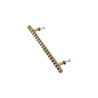 Antique Brass Beaded Bar Pull – Extra Long Cabinet Handle