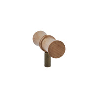 Natural turned beech round cabinet knob
