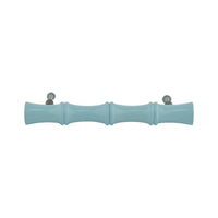Powder blue bamboo-style bar pull, front view
