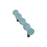 Powder blue bamboo-style bar pull, detail
