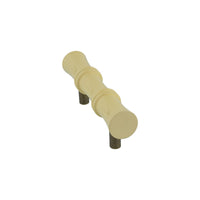 Ivory cream bamboo-style bar pull, front view