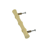 Ivory cream long bamboo-style bar pull with mounting bolts