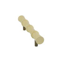 Ivory cream long bamboo-style bar pull, angled view