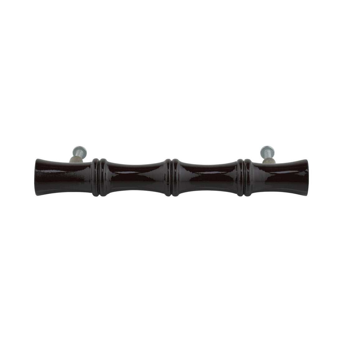 Black Bamboo-Style Turned Wood Bar Pull – Long Painted Cabinet Handle