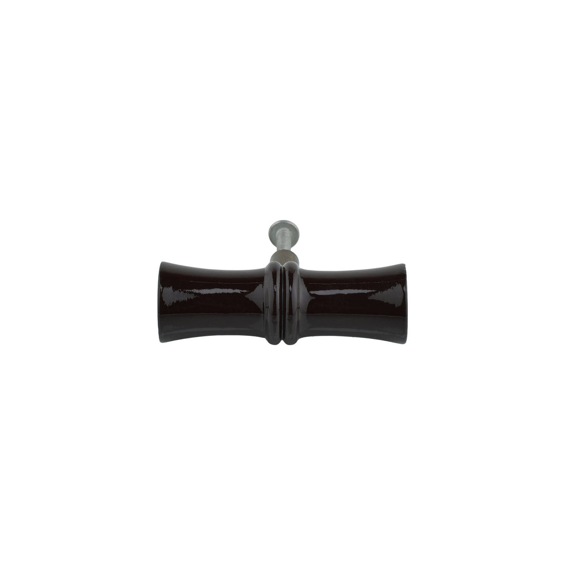 Black Bamboo-Style Turned Wood Cabinet Knob – Painted Drawer Knob