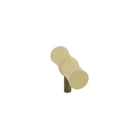 Ivory cream bamboo-style knob, angled view