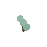 Mint green bamboo-style knob, angled view
