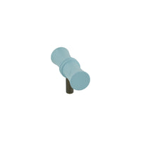 Powder blue bamboo-style knob, angled view