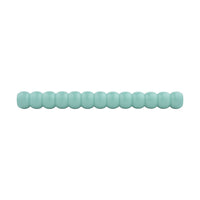 Turquoise beaded turned wood bar pull, side view