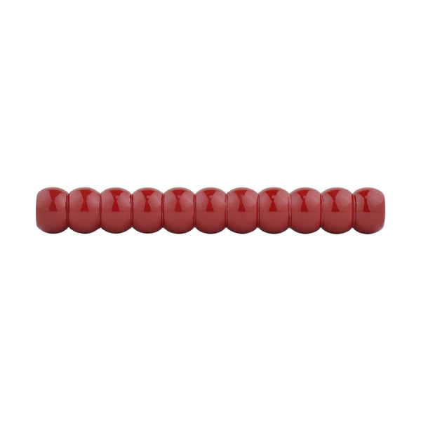 Cherry Red Beaded Turned Wood Bar Pull – Painted Cabinet Handle