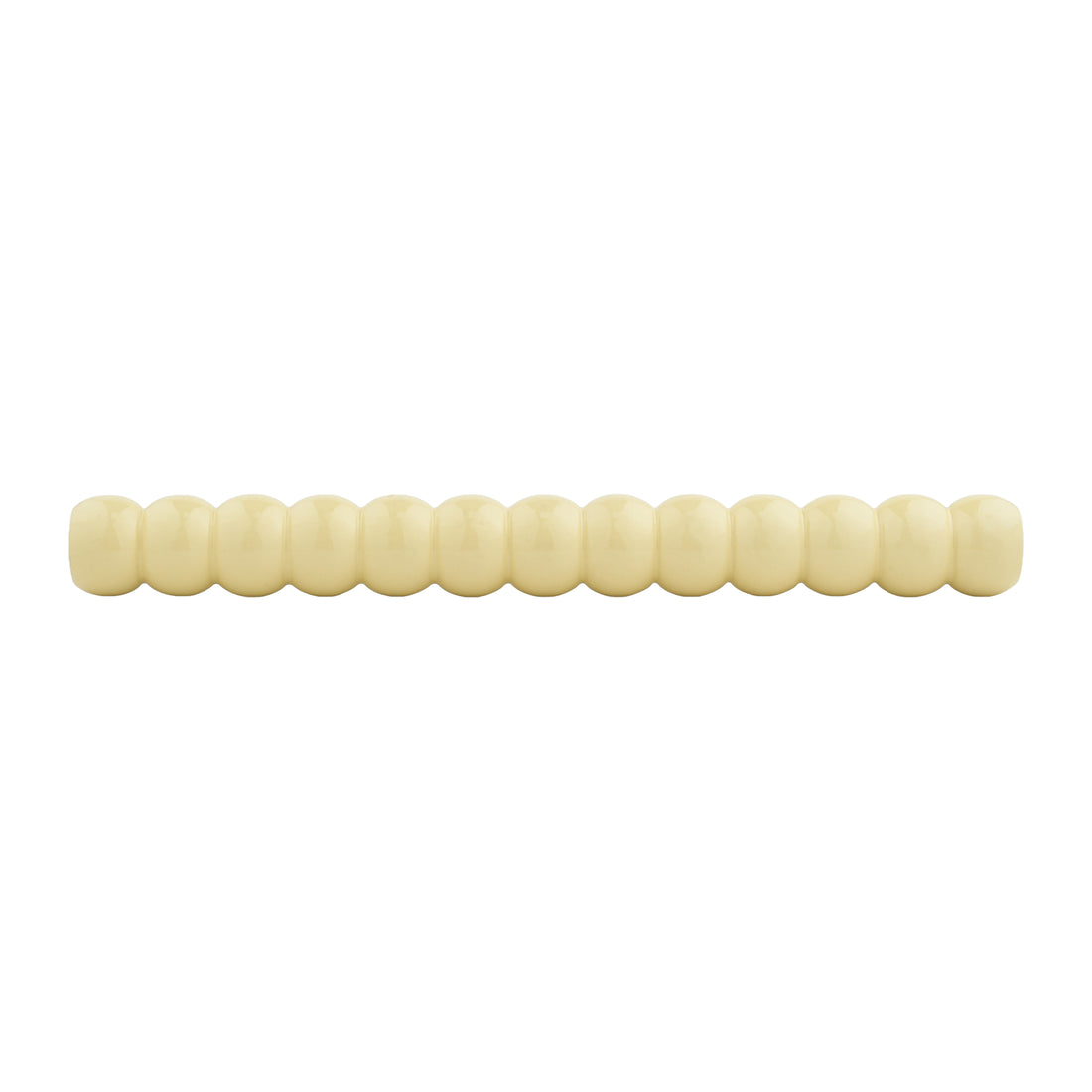 Ivory Cream Beaded Turned Wood Bar Pull – Painted Cabinet Handle