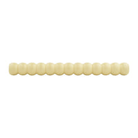 Ivory cream beaded turned wood bar pull, side view