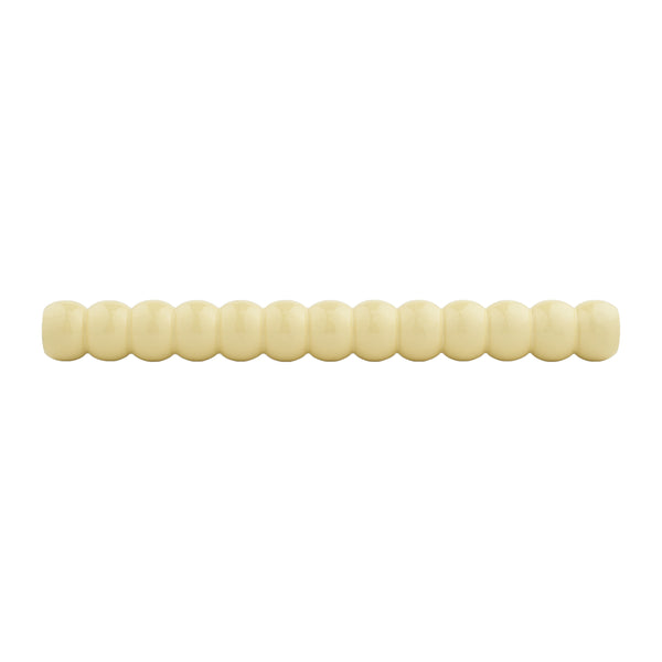 Ivory Cream Beaded Turned Wood Bar Pull – Painted Cabinet Handle