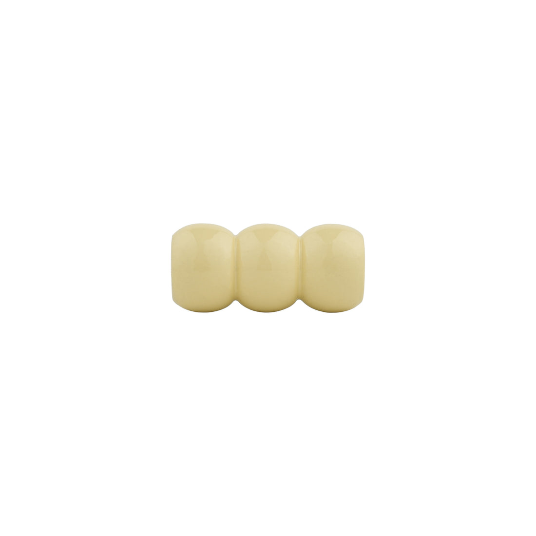 Ivory Cream Beaded Turned Wood Cabinet Knob – Painted Drawer Knob