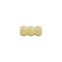 Ivory cream beaded turned wood cabinet knob, side view