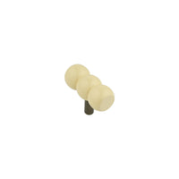 Ivory cream beaded knob, angled view