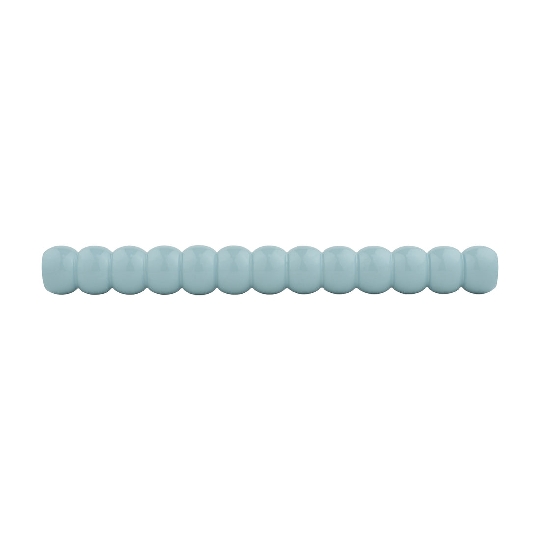 Powder Blue Beaded Turned Wood Bar Pull – Painted Cabinet Handle