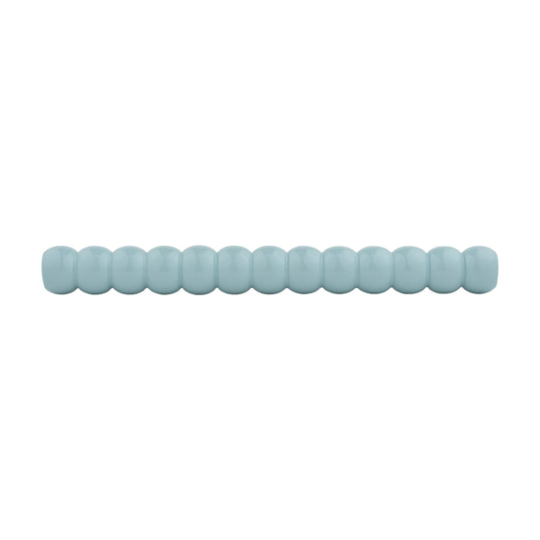 Powder Blue Beaded Turned Wood Bar Pull – Painted Cabinet Handle