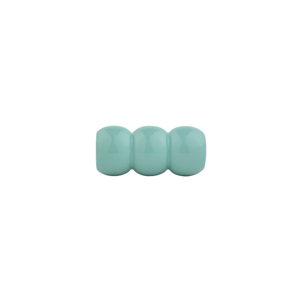 Mint Green Beaded Turned Wood Cabinet Knob – Painted Drawer Knob