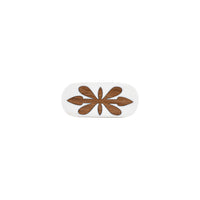 Leaf-inlay resin cabinet knob