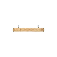 Woven rattan cane bar handle with brass caps