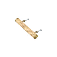 Chunky woven cane bar pull angled