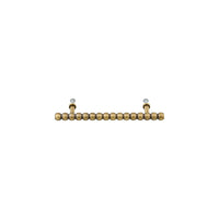 Antique Brass Beaded Bar Pull – Long Cabinet Handle
