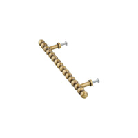 Antique Brass Beaded Bar Pull – Long Cabinet Handle