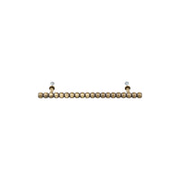 Antique Brass Beaded Bar Pull – Extra Long Cabinet Handle