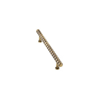 Antique Brass Beaded Bar Pull – Extra Long Cabinet Handle