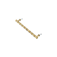 Antique Brass Bamboo-Style Bar Pull – Long Cabinet Handle